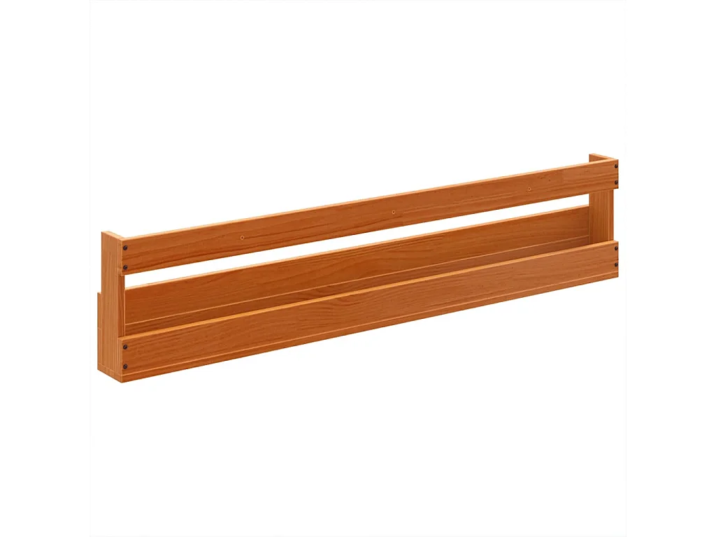 Zapatero de pared 2 uds cera marrón 110x8,5x23,5 cm