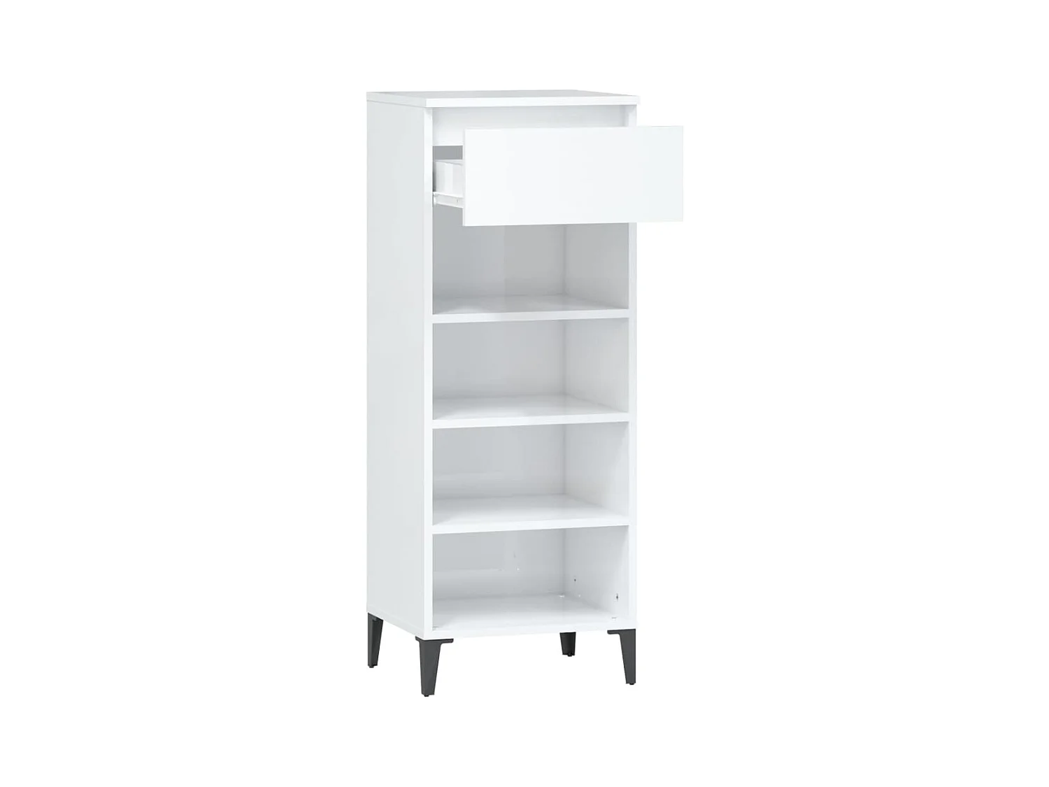 Zapatero Blanco brillo 40x36x105cm Madera de ingeniería