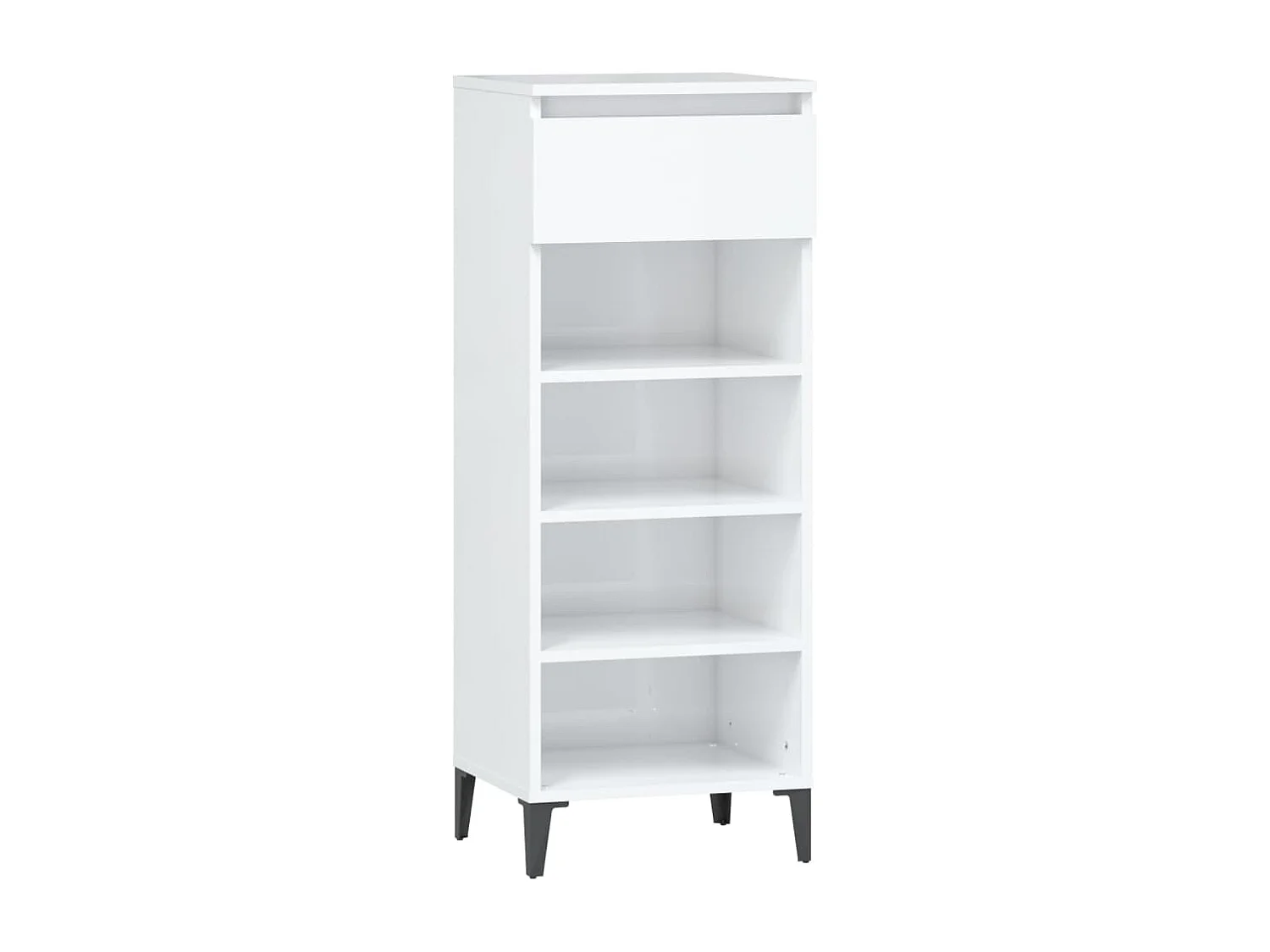 Zapatero Blanco brillo 40x36x105cm Madera de ingeniería