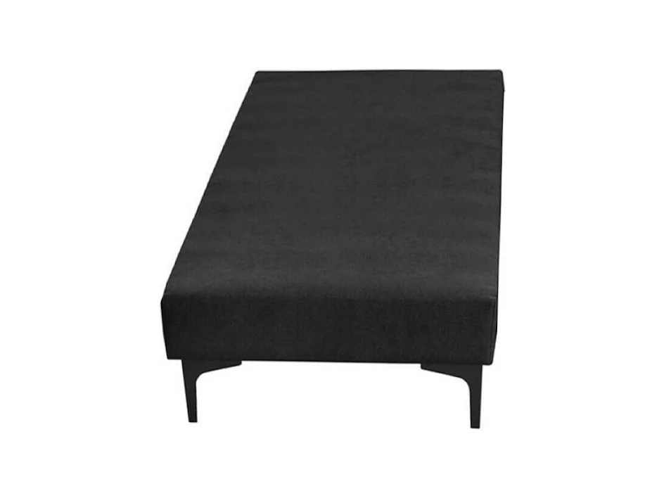 Sommier tapissier 70x190 cm bois massif noir HILIANA