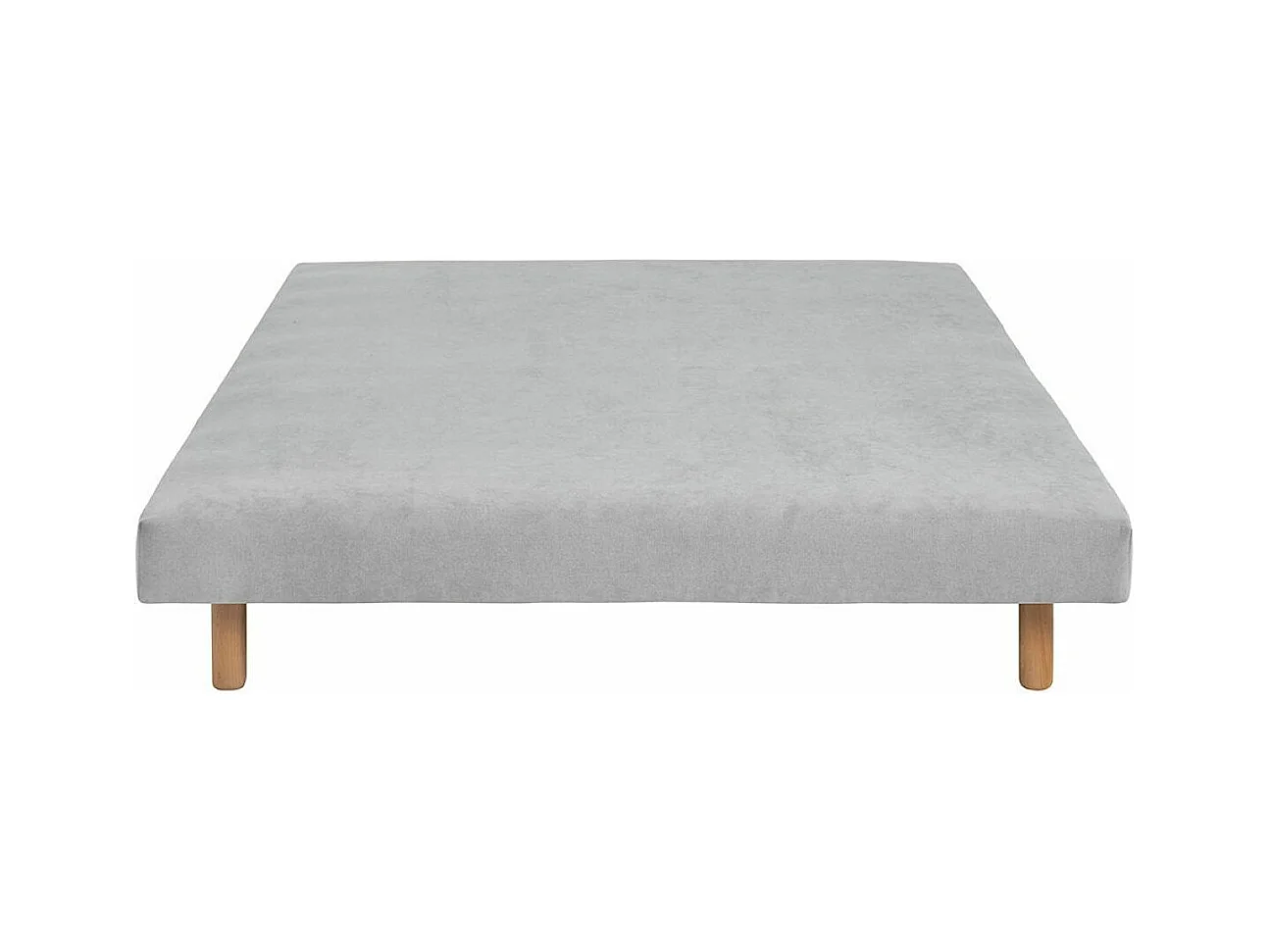 Sommier tapissier 140x190 cm bois massif gris HABBY