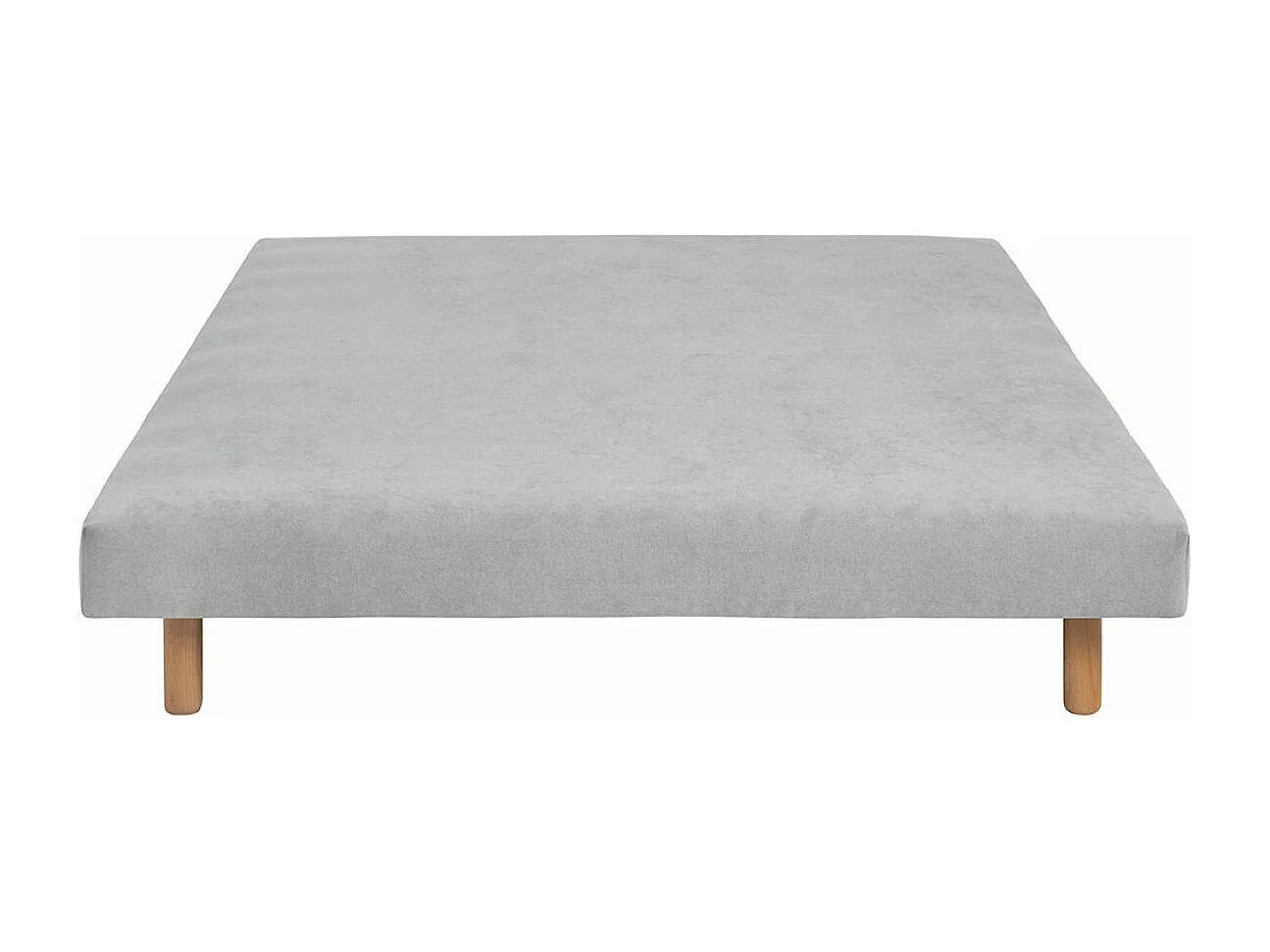 Sommier tapissier 140x190 cm bois massif gris HABBY