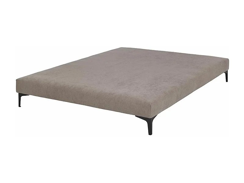 Sommier tapissier 140x190 cm bois massif lin HILIANA