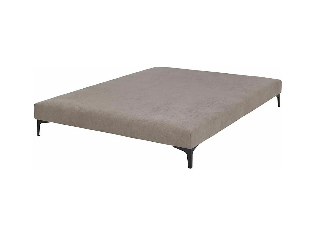 Sommier tapissier 140x190 cm bois massif lin HILIANA