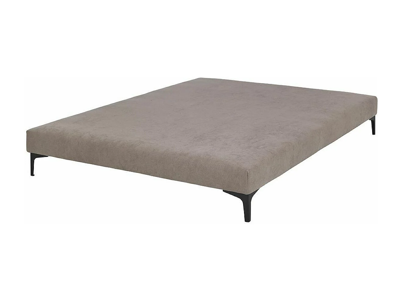 Sommier tapissier 140x190 cm bois massif lin HILIANA