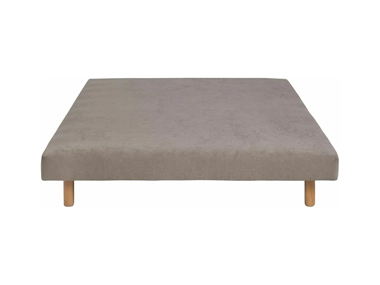 Sommier tapissier 140x190 cm bois massif lin HABBY