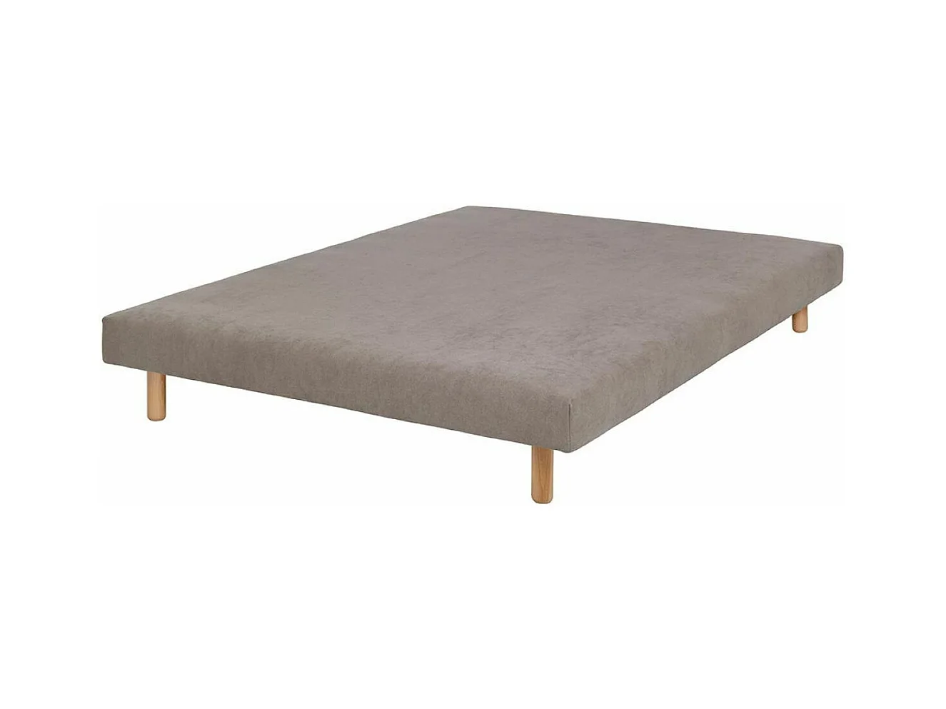 Sommier tapissier 140x190 cm bois massif lin HABBY