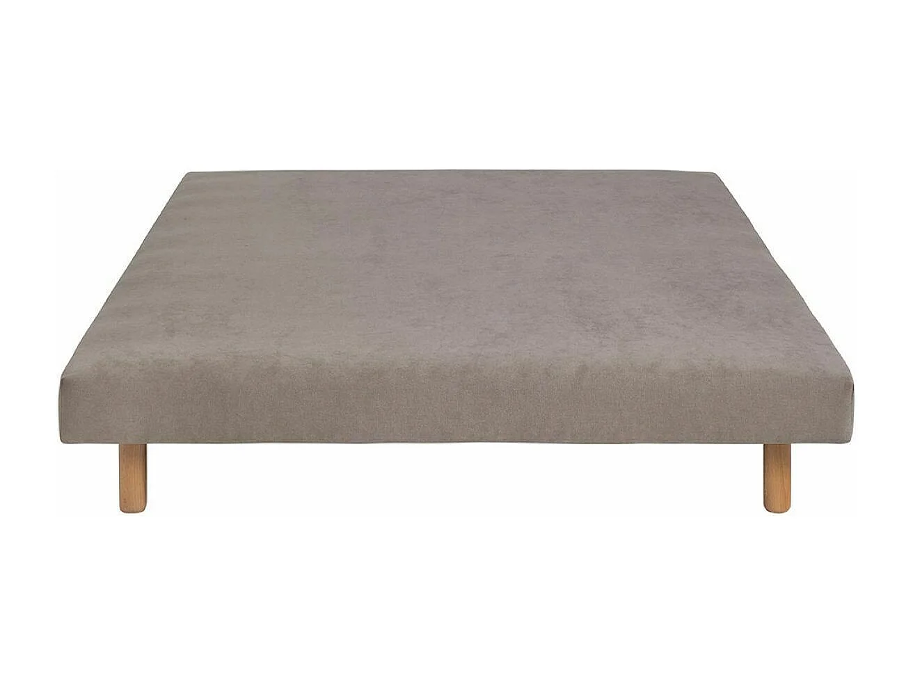 Sommier tapissier 140x190 cm bois massif lin HABBY