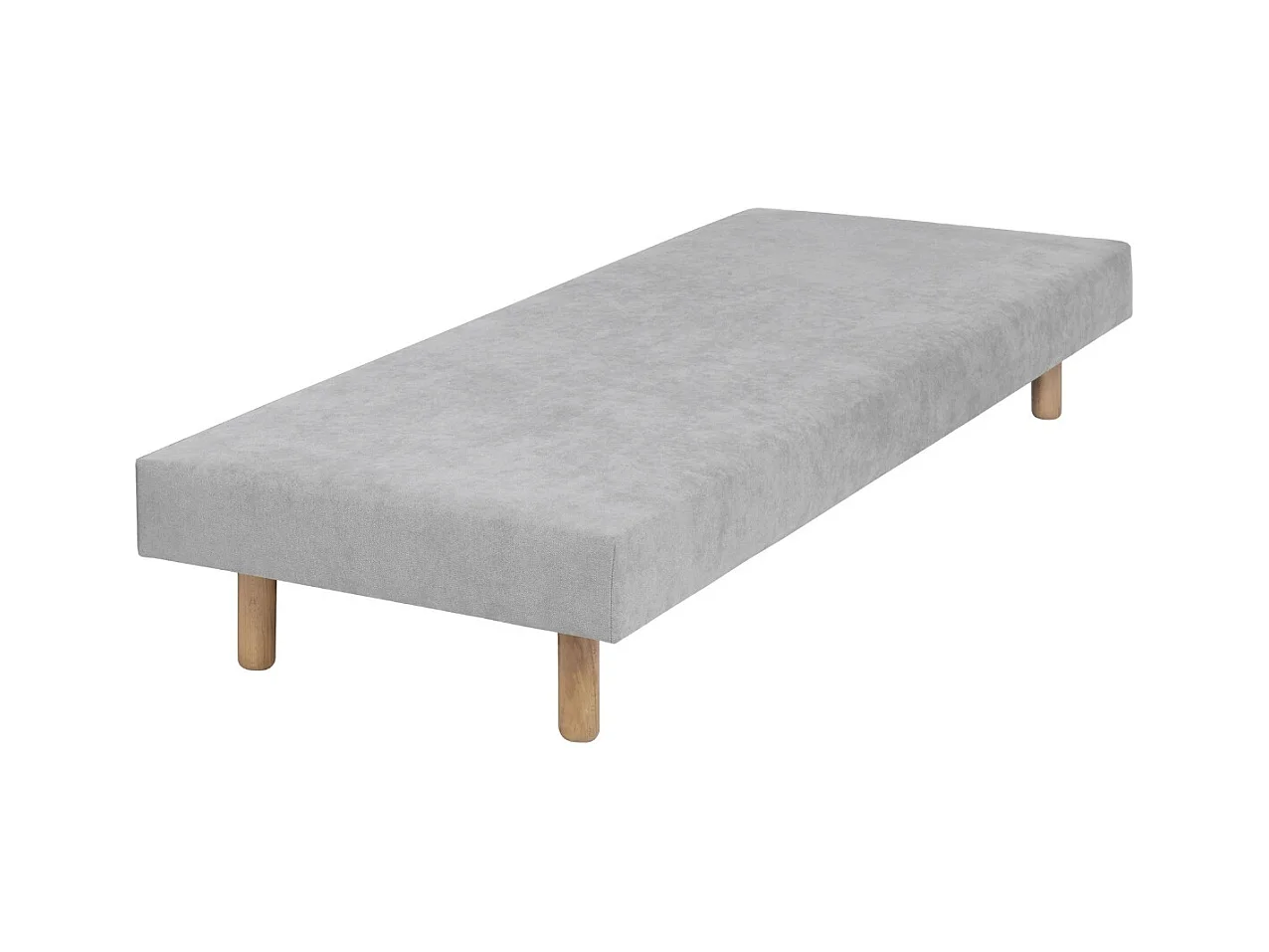 Sommier tapissier 80x200 cm bois massif gris HABBY
