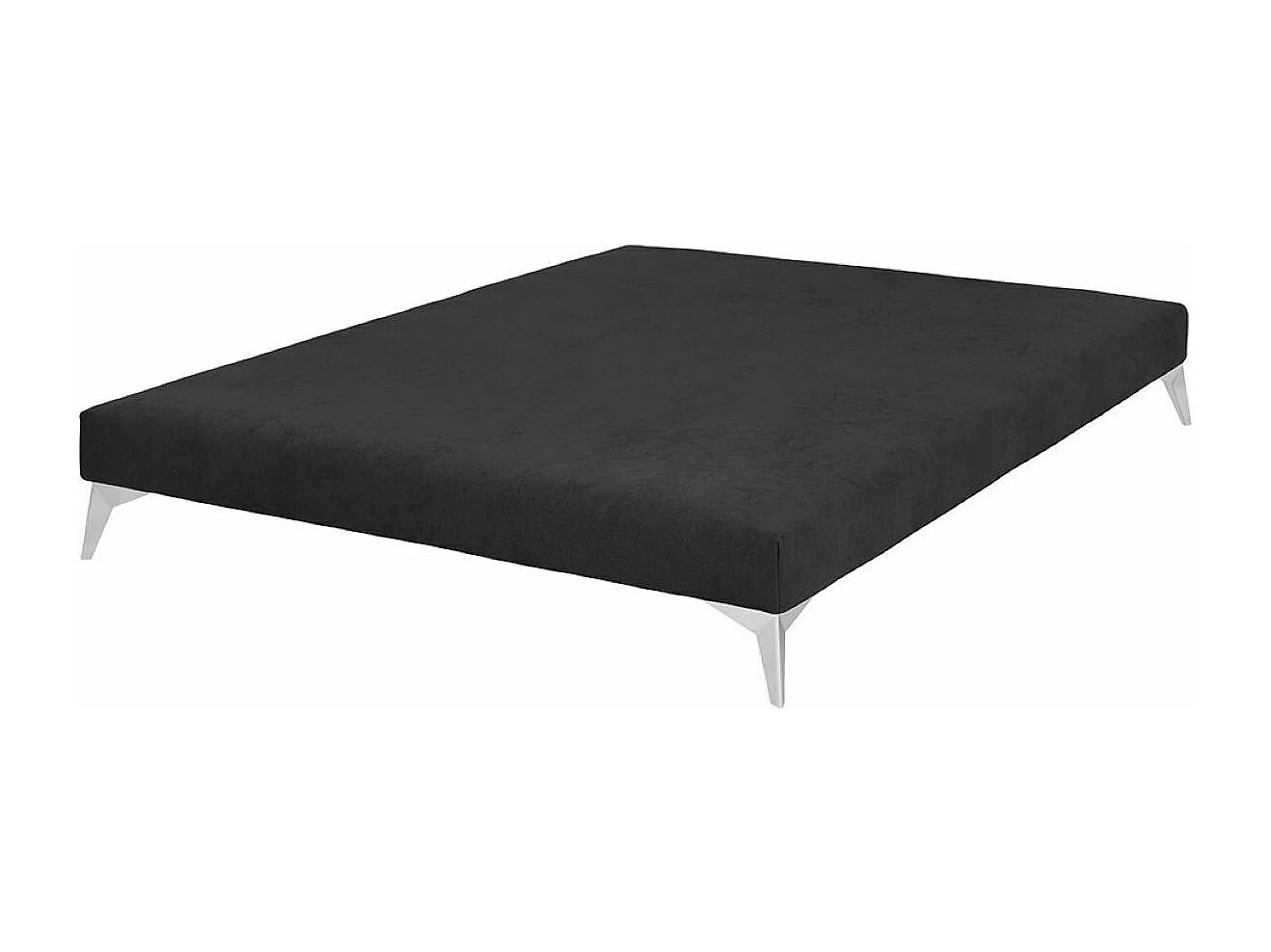 Sommier tapissier 140x190 cm bois massif noir HOCÉA