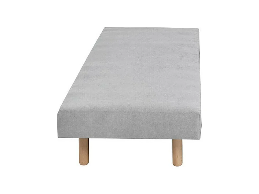 Sommier tapissier 70x190 cm bois massif gris HABBY