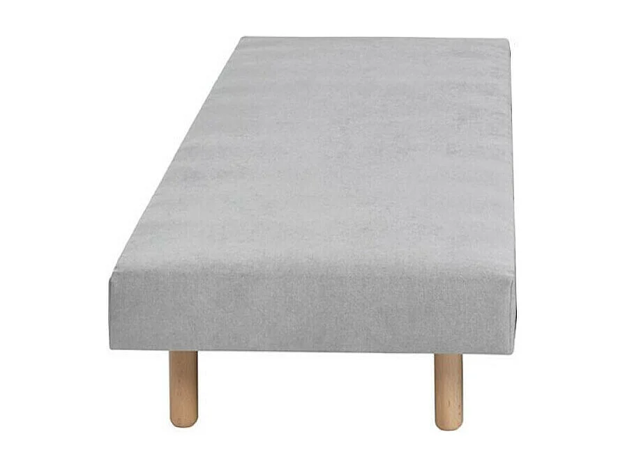 Sommier tapissier 70x190 cm bois massif gris HABBY