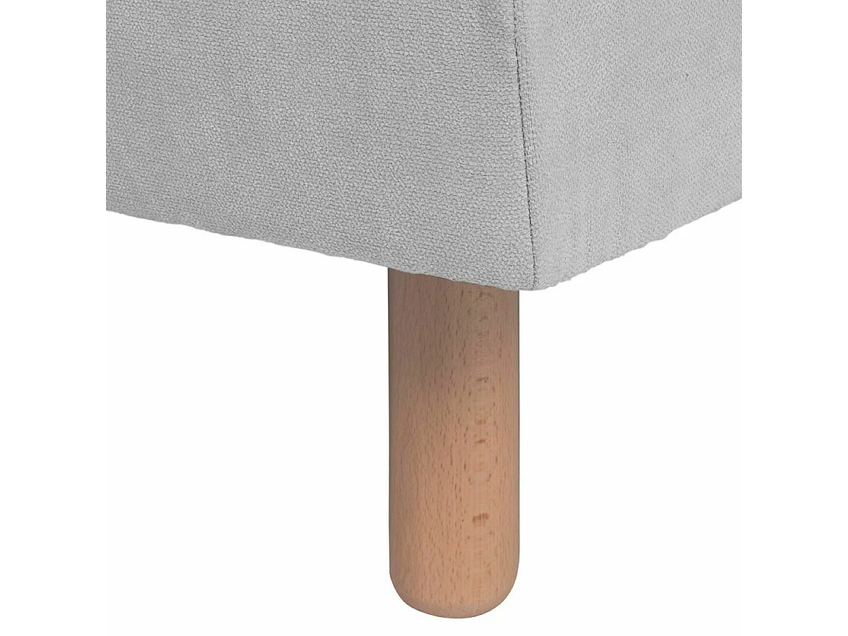 Sommier tapissier 70x190 cm bois massif gris HABBY