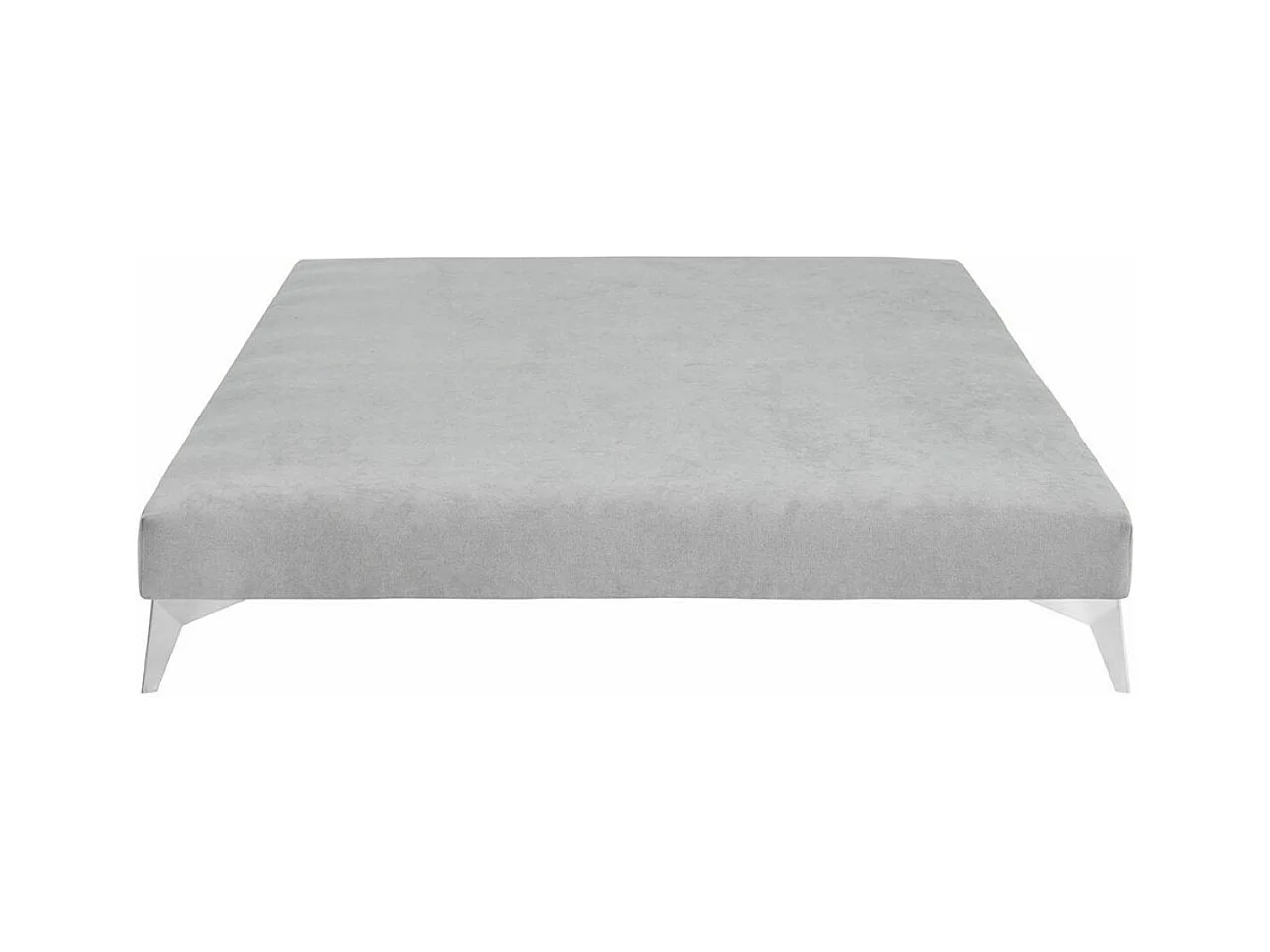 Sommier tapissier 140x190 cm bois massif gris HOCÉA