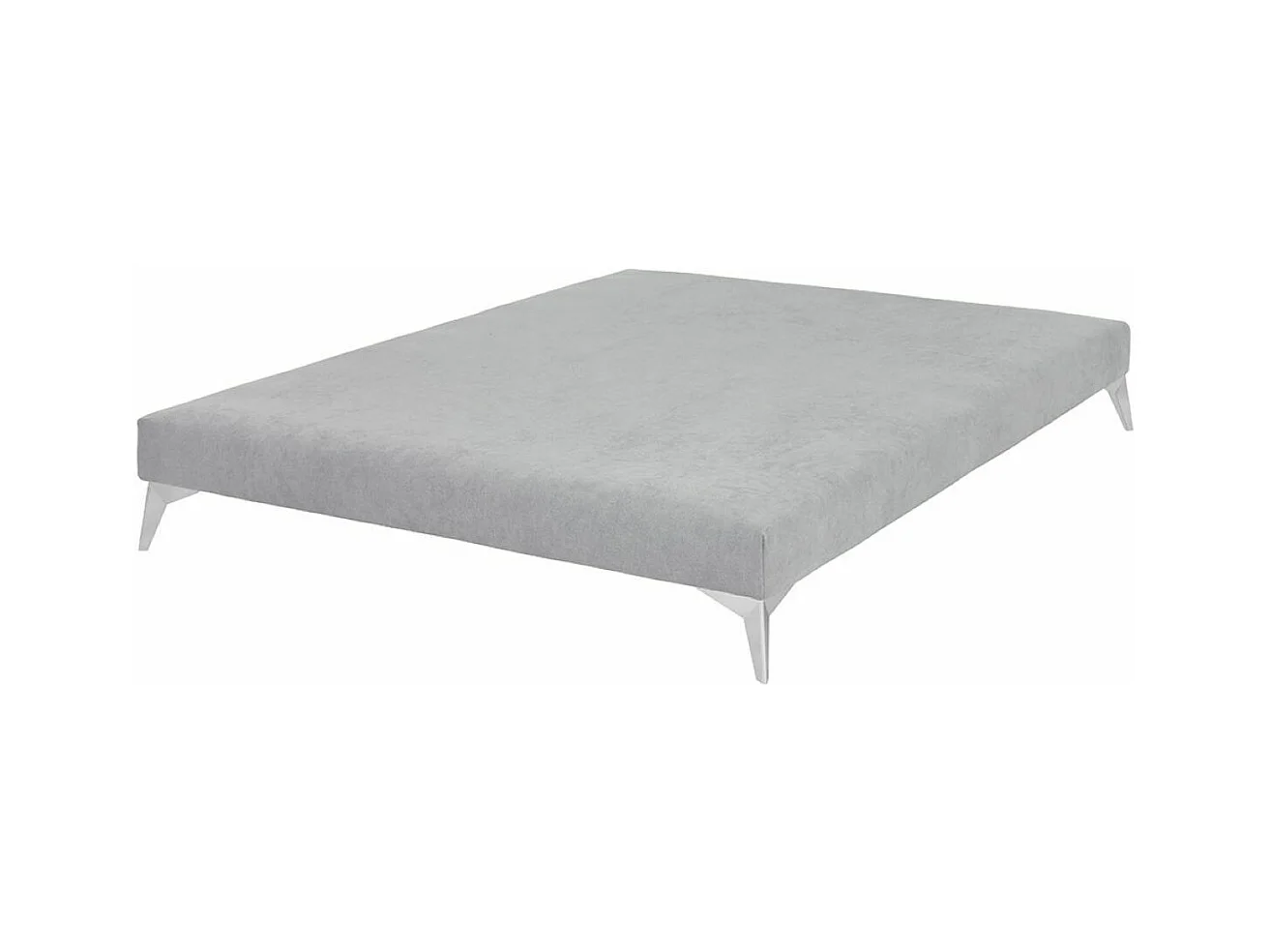 Sommier tapissier 140x190 cm bois massif gris HOCÉA