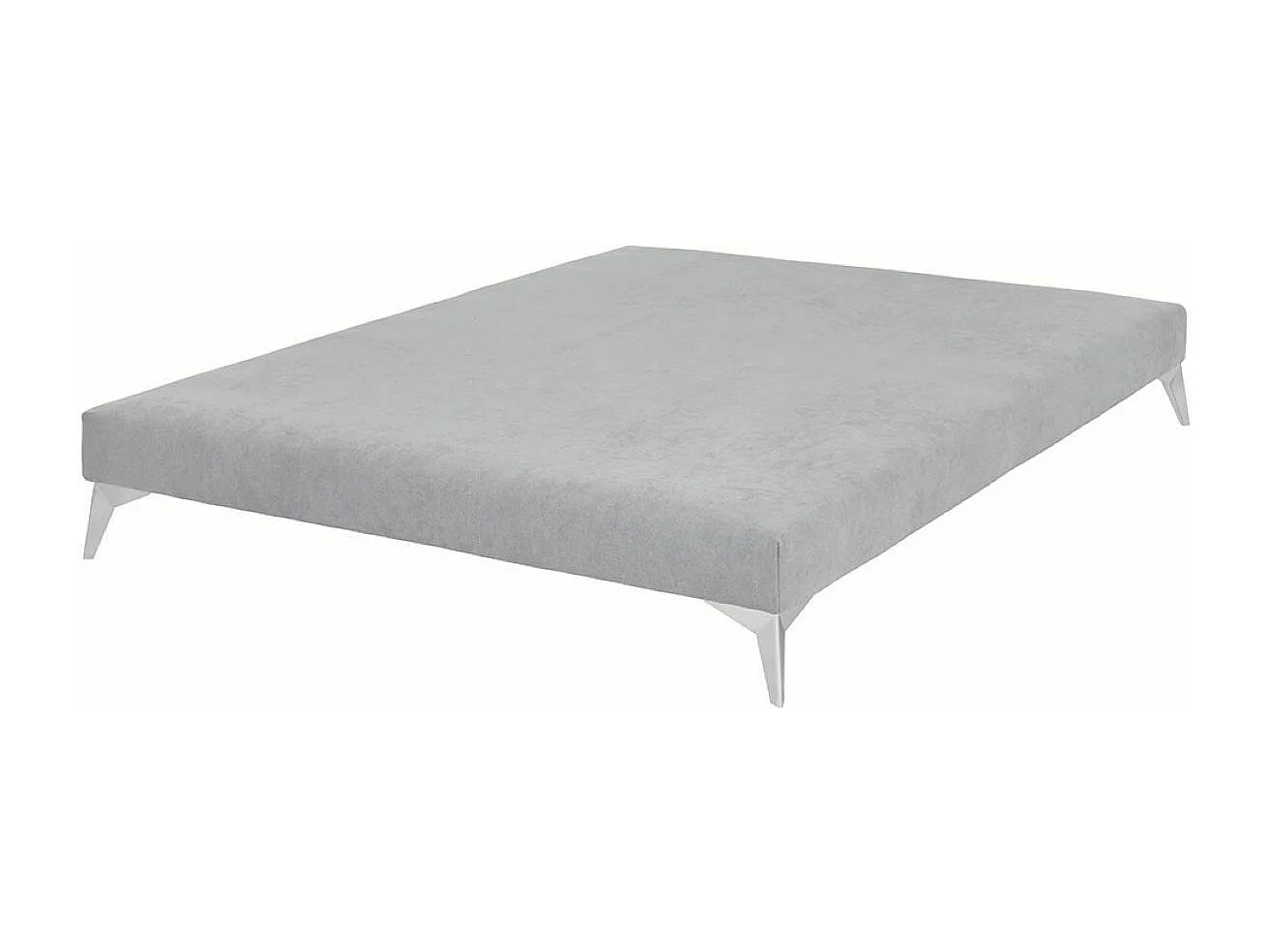 Sommier tapissier 140x190 cm bois massif gris HOCÉA