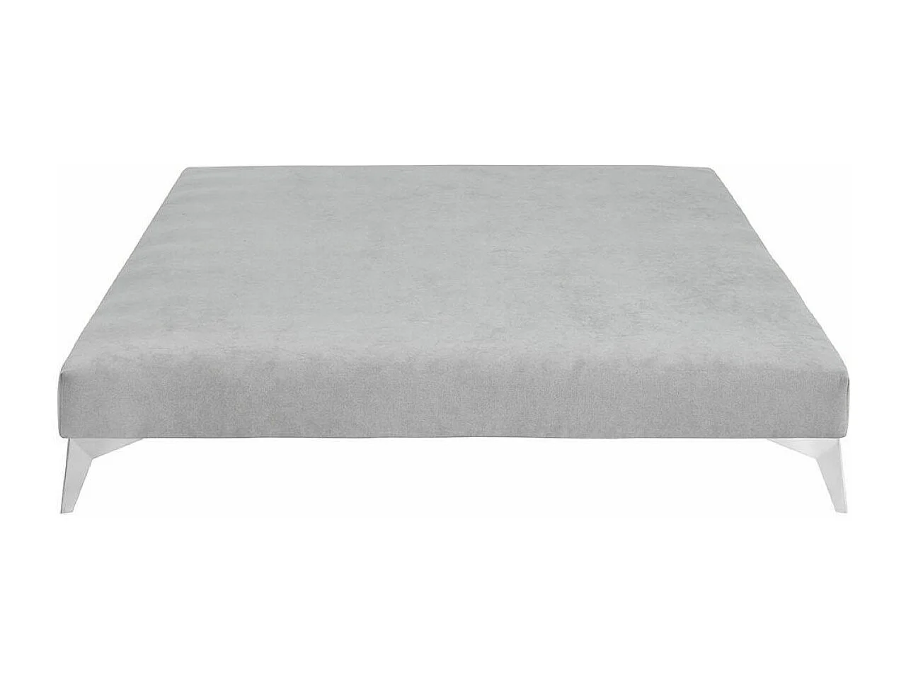 Sommier tapissier 140x190 cm bois massif gris HOCÉA