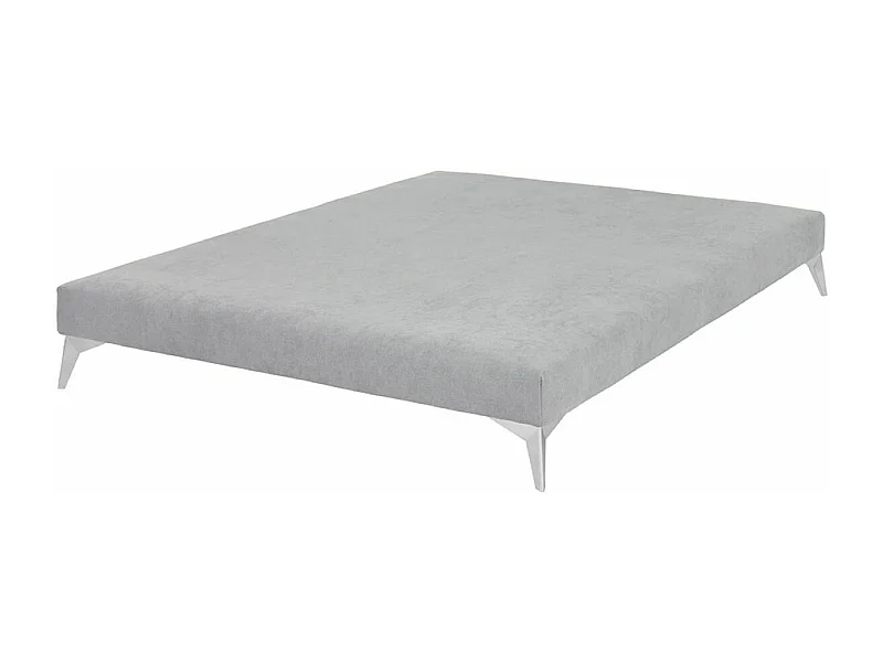 Sommier tapissier 140x190 cm bois massif gris HOCÉA