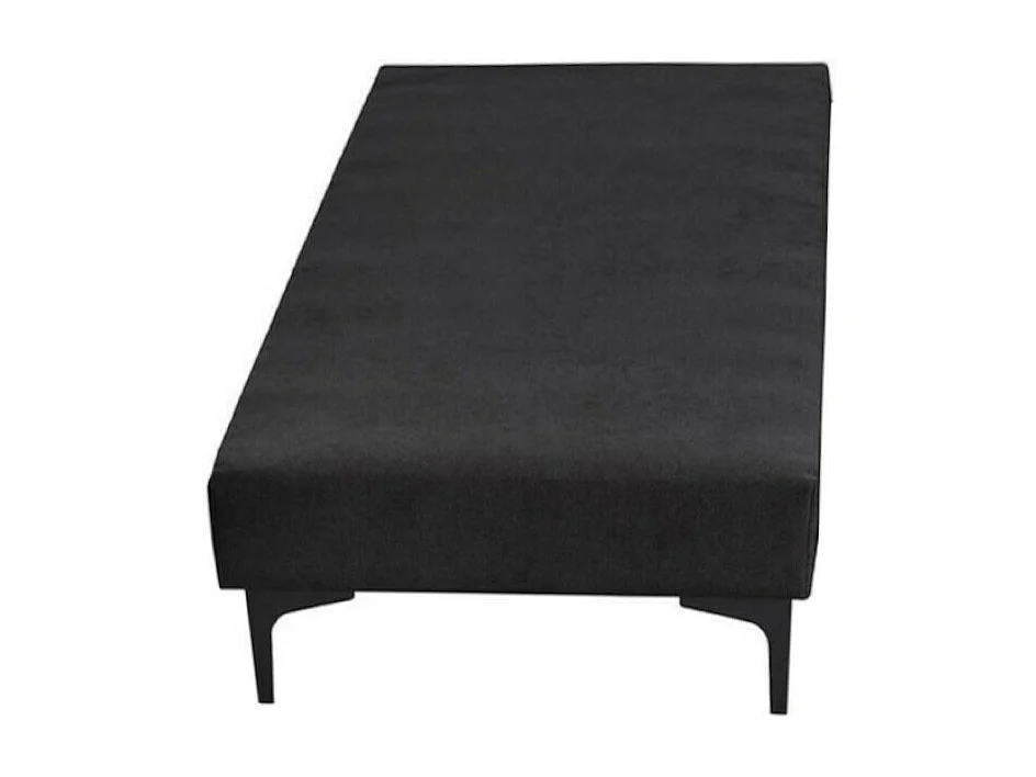 Sommier tapissier 80x200 cm bois massif noir HILIANA