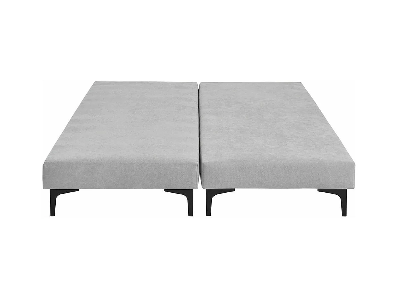 Lot de 2 sommiers tapissiers 70x190 cm bois massif gris HILIANA