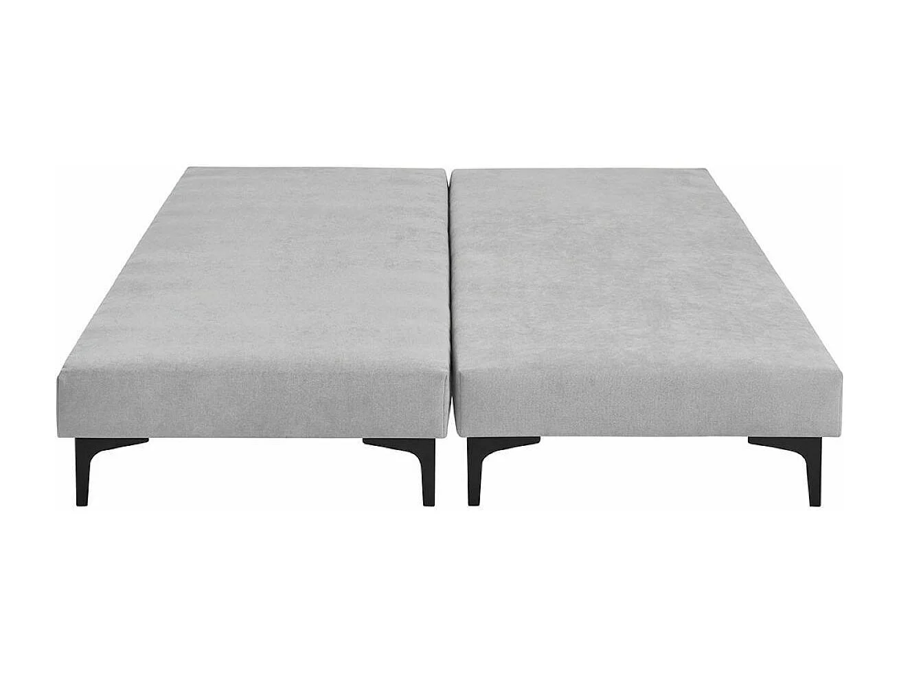 Lot de 2 sommiers tapissiers 70x190 cm bois massif gris HILIANA