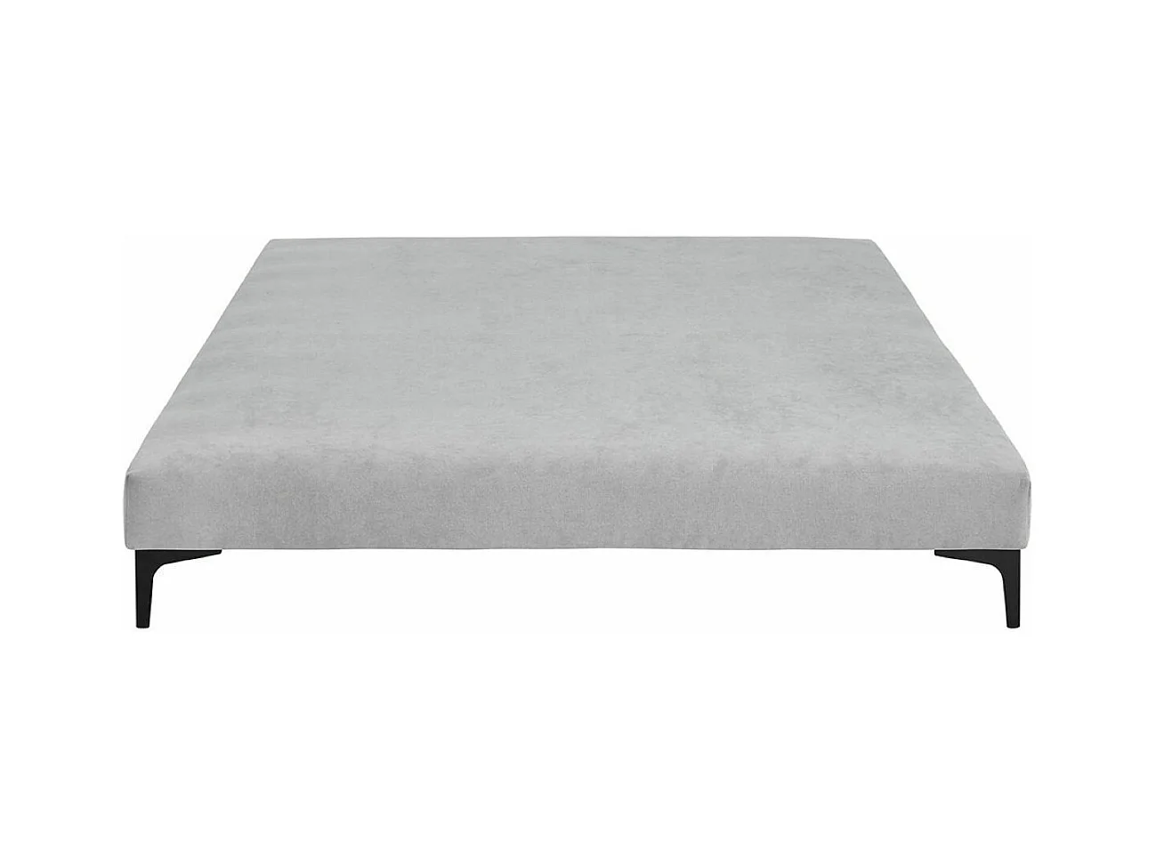Sommier tapissier 140x190 cm bois massif gris HILIANA