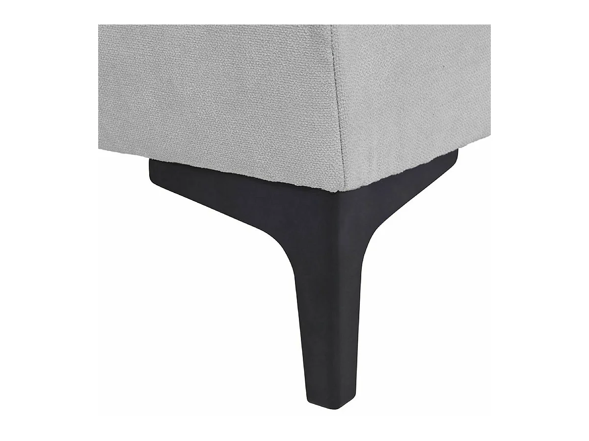 Sommier tapissier 140x190 cm bois massif gris HILIANA