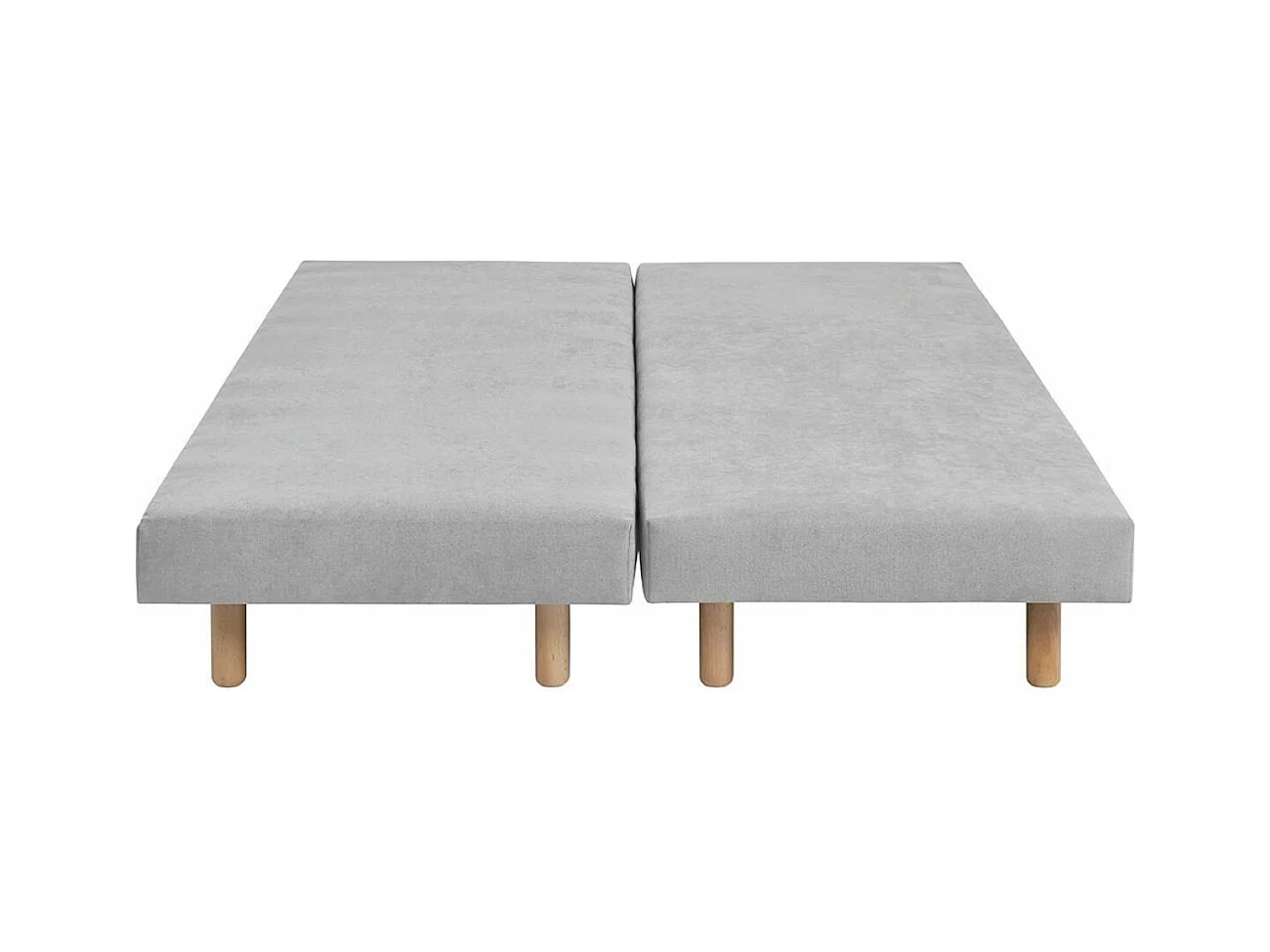 Lot de 2 sommiers tapissiers 70x190 cm bois massif gris HABBY