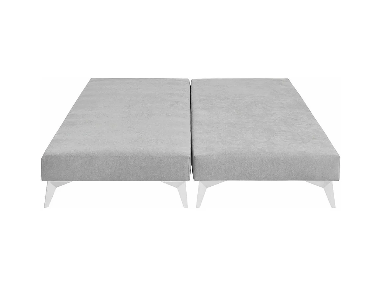 Lot de 2 sommiers tapissiers 70x190 cm bois massif gris HOCÉA