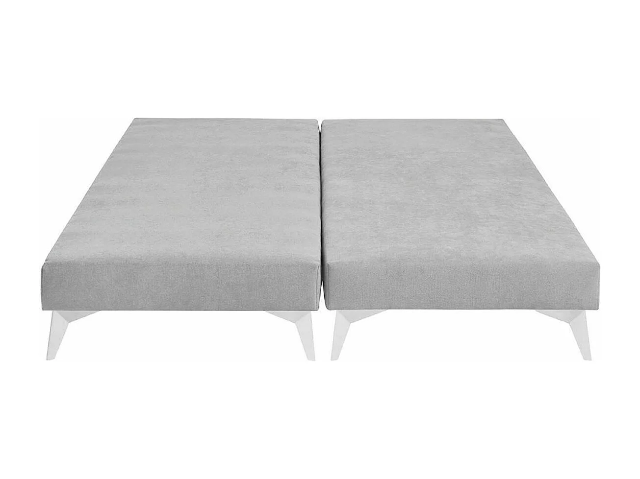 Lot de 2 sommiers tapissiers 70x190 cm bois massif gris HOCÉA