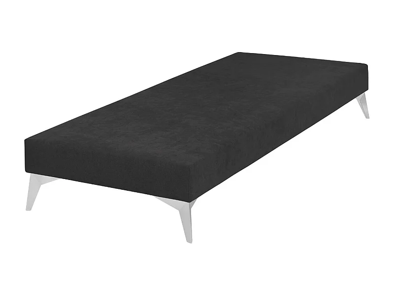 Sommier tapissier 80x200 cm bois massif noir HOCÉA