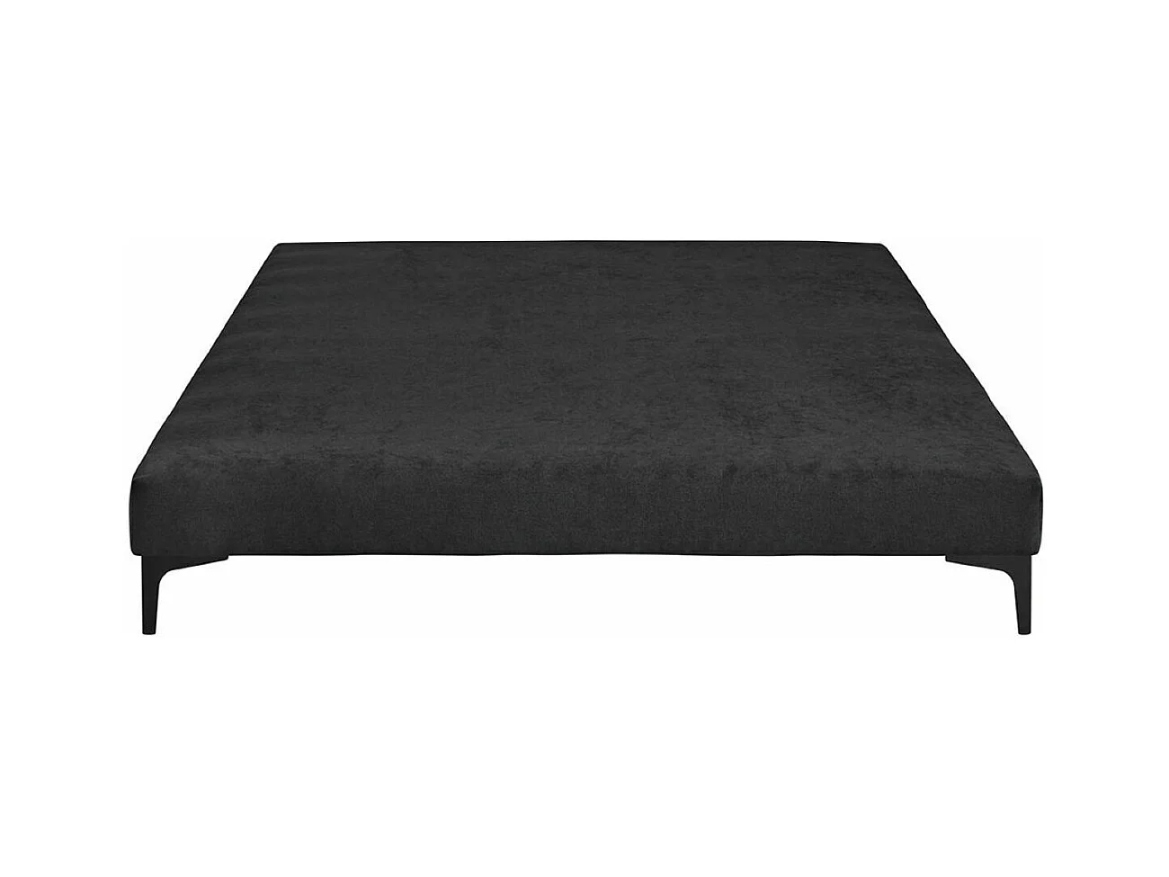 Sommier tapissier 140x190 cm bois massif noir HILIANA