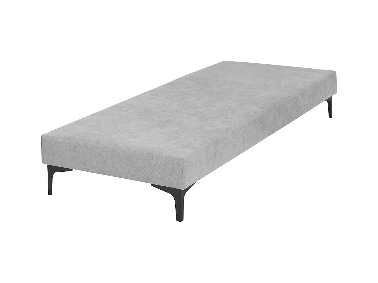 Sommier tapissier 70x190 cm bois massif gris HILIANA