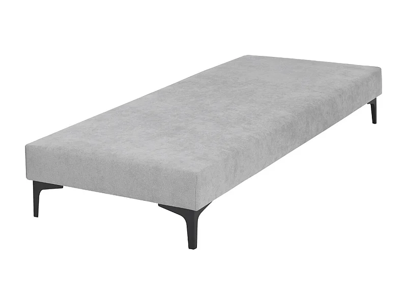 Sommier tapissier 70x190 cm bois massif gris HILIANA