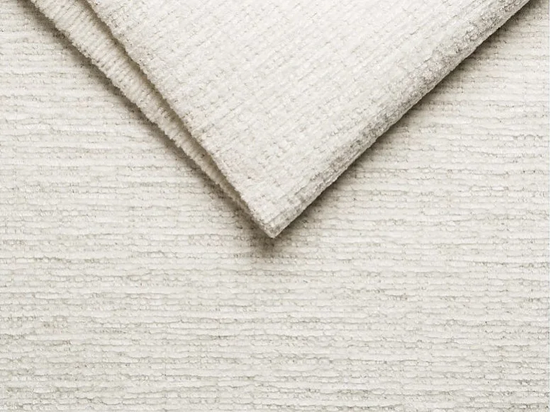 Divano angolare sinistro in tessuto ciniglia beige CEPRANO di Maison Céphy