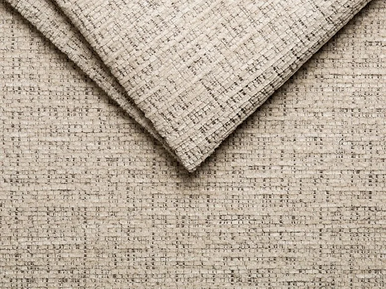 Canapé d'angle droit en tissu chenille taupe CEPRANO de Maison Céphy