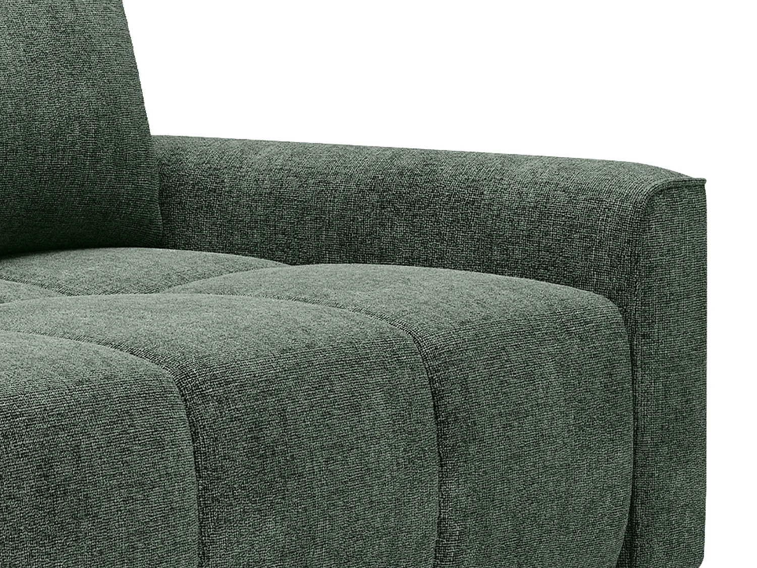 Canapé 4 places convertible en tissu texturé vert MINTURNO