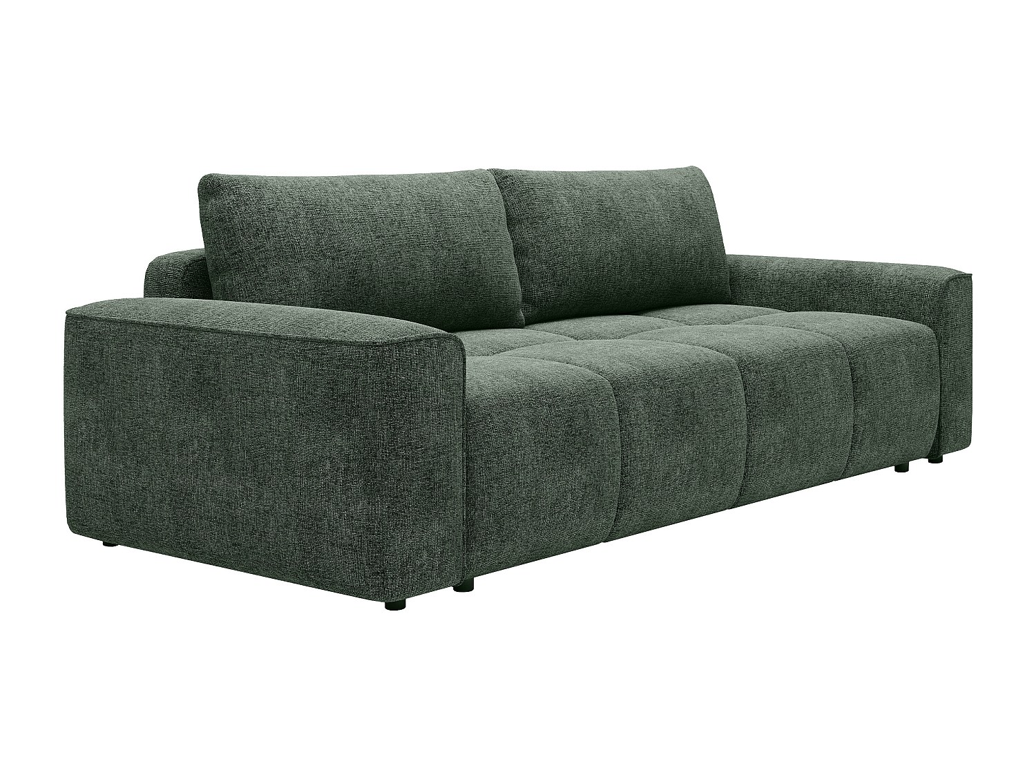 4-Sitzer-Schlafsofa aus texturiertem Stoff – Grün – MINTURNO günstig online kaufen