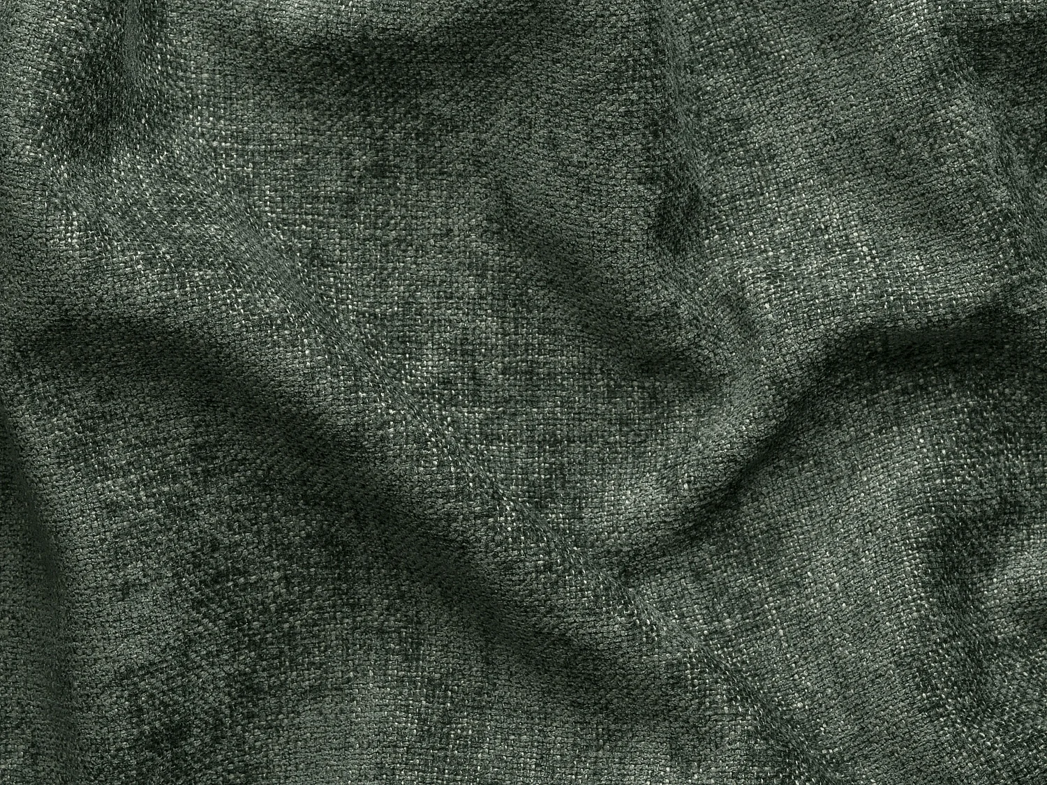 Kanapa rozkłądana 4-osobowa z tkaniny teksturowanej zielonej MINTURNO