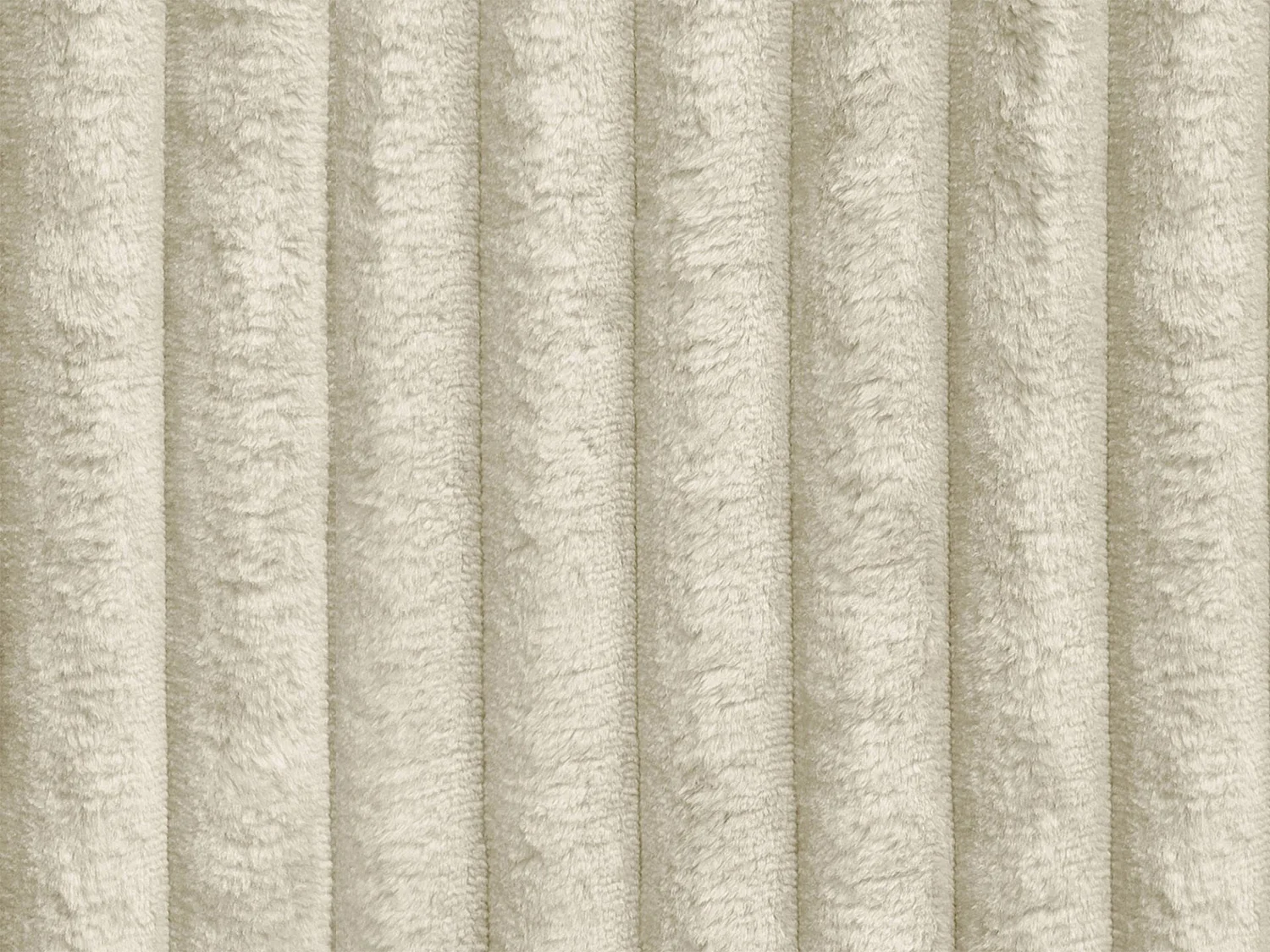 Canapé 4 places convertible confort assise profonde en velours côtelé grosses côtes beige TELARO