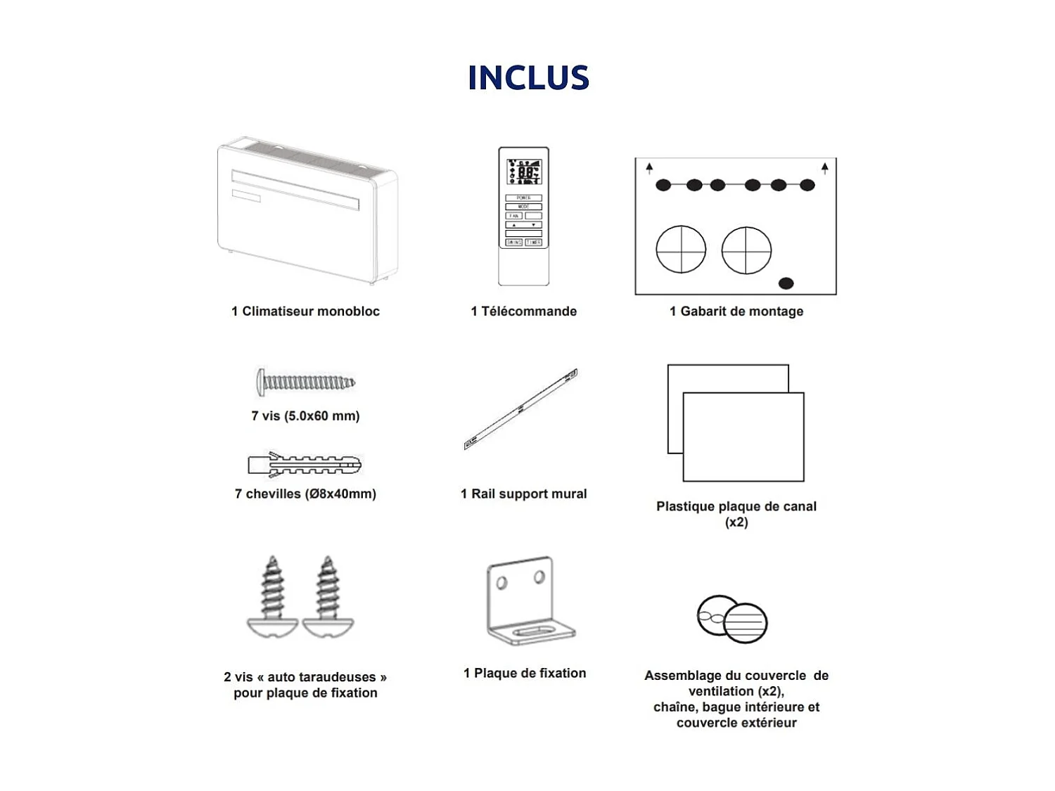 Pompe à chaleur Climatiseur Monobloc intérieur Wifi KUB-E+ 10000BTU - Voltman