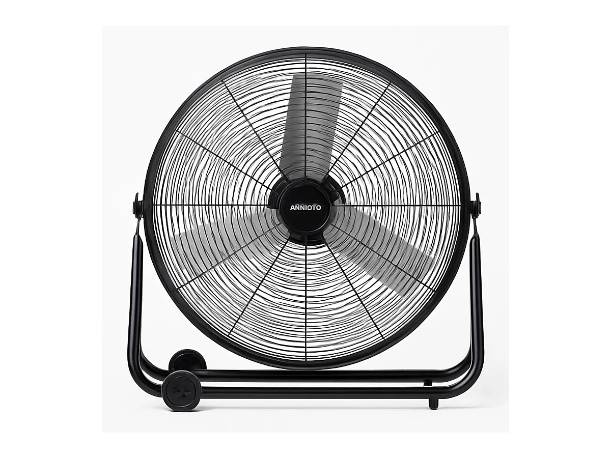 Ventilador de chão industrial Hurricane 140W Ø60cm Preto Bastilipo