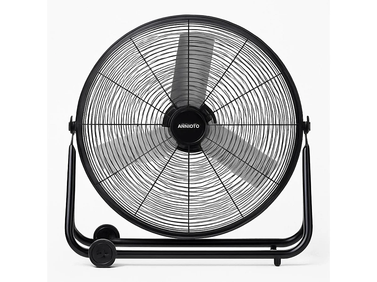 Ventilateur de sol industriel Hurricane 140W Ø60cm - Noir - Bastilipo
