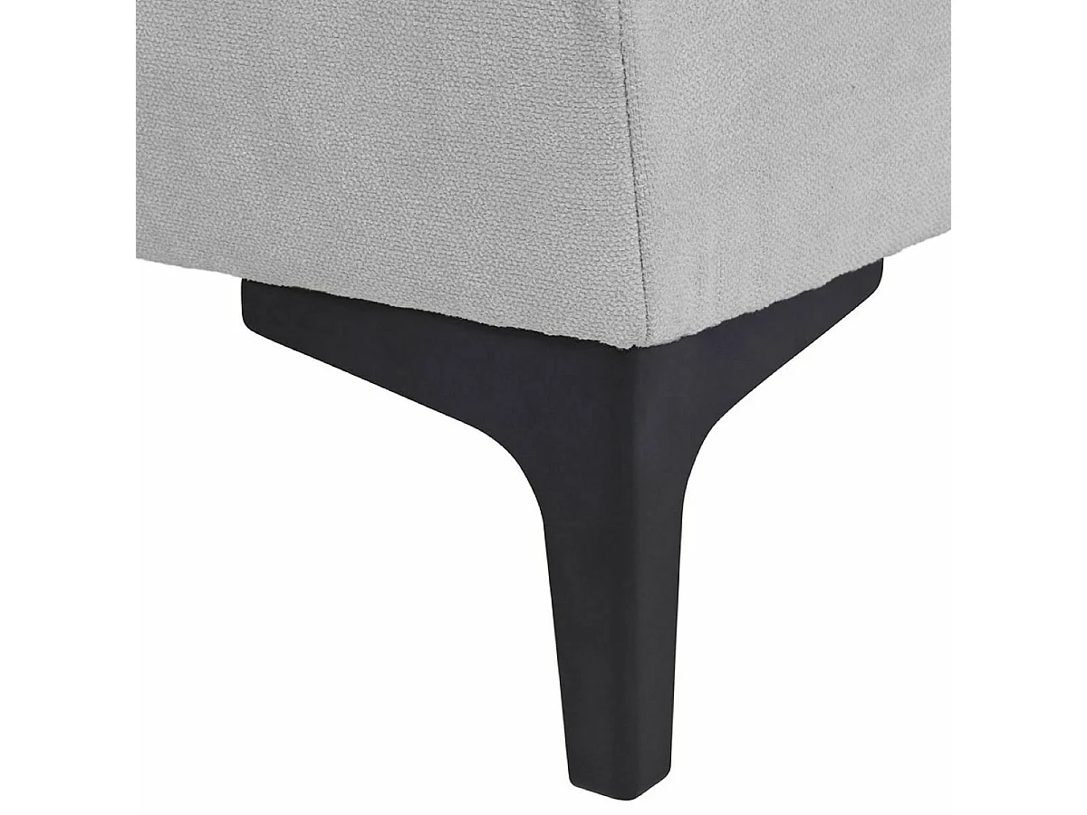 Pack sommier tapissier avec matelas 140x190 cm bois massif gris HILIANA