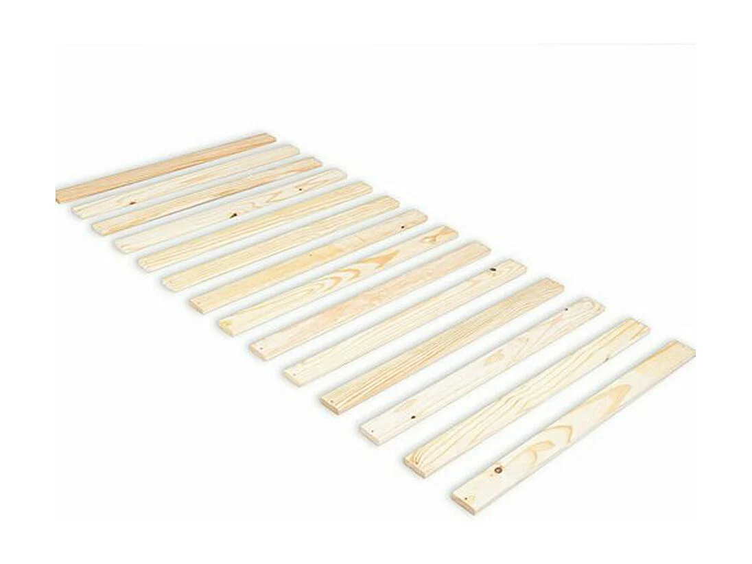Pack lit avec matelas 90x190 cm bois massif bois THAIS
