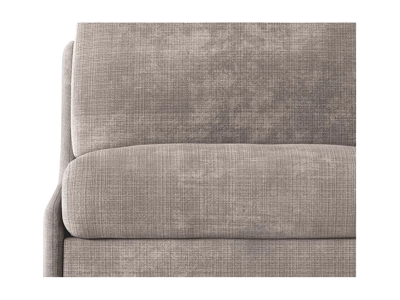 Canapé convertible express 3 places en tissu chenille taupe AGATHE