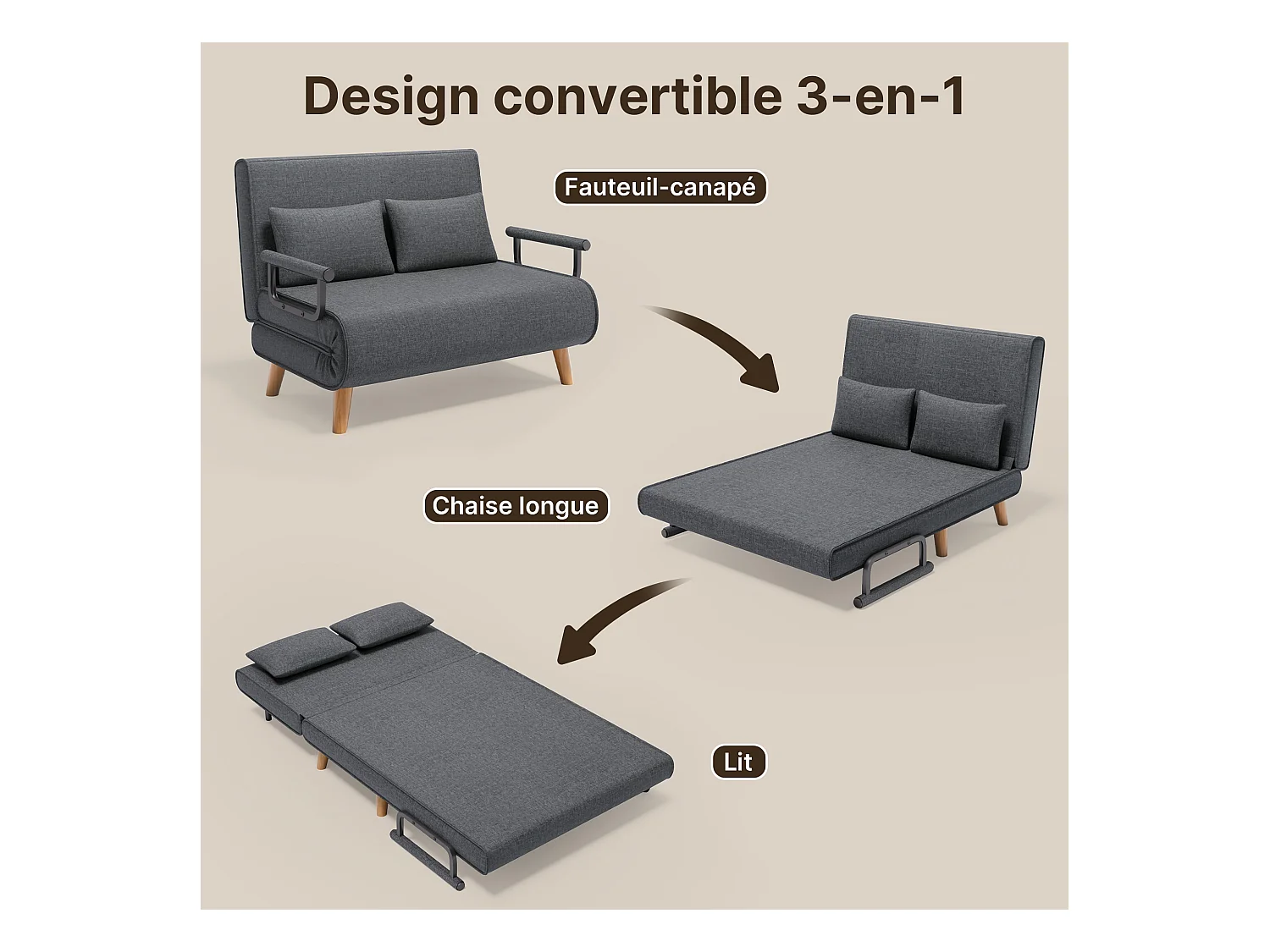 Bealife meuble de cuisine Commode à 2 tiroirs et 2 portes Buffet de cuisine Buffet de cuisine