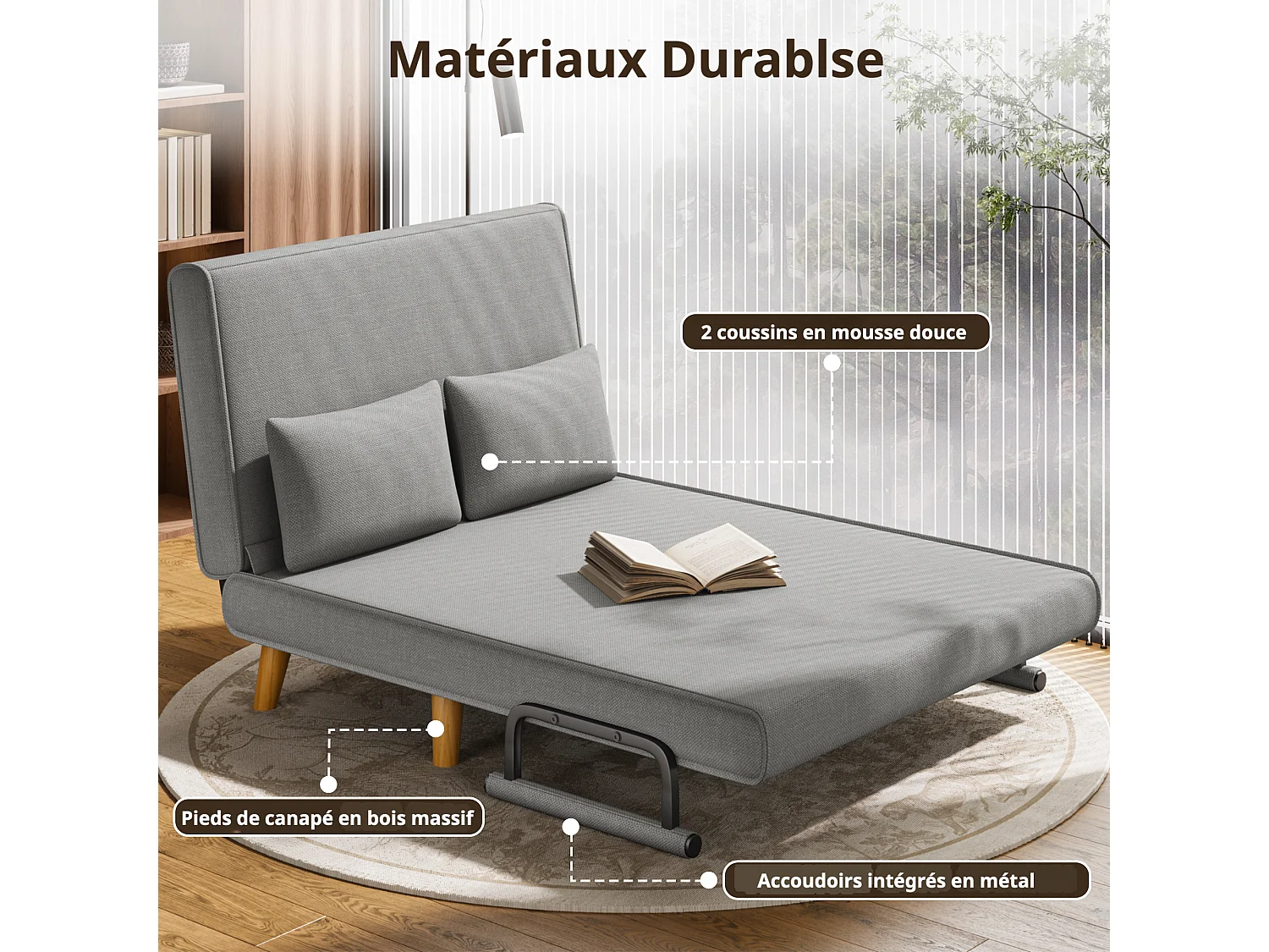 Bealife meuble de cuisine Commode à 2 tiroirs et 2 portes Buffet de cuisine Buffet de cuisine