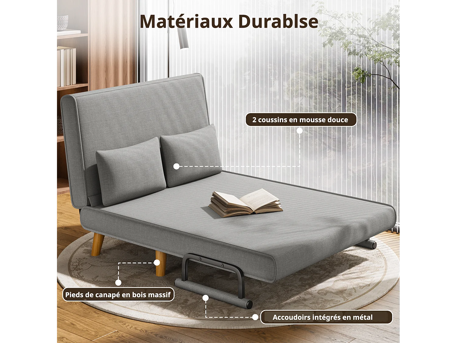 Bealife meuble de cuisine Commode à 2 tiroirs et 2 portes Buffet de cuisine Buffet de cuisine