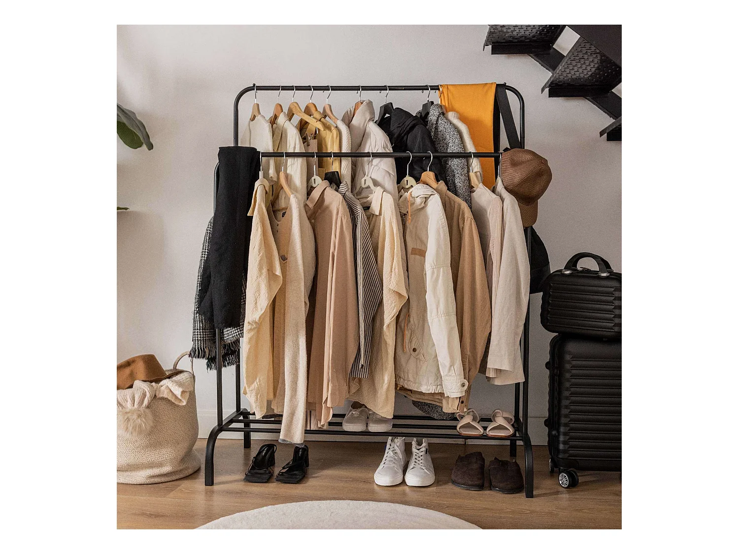 Perchero Burro  Hangy Duo 30 Negro - Newlux